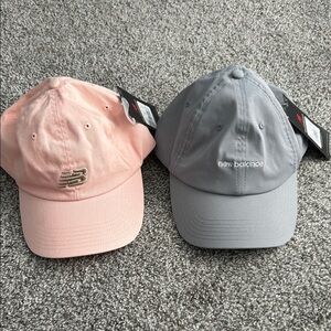 New Balance Soft Pink and Classic Gray Hats